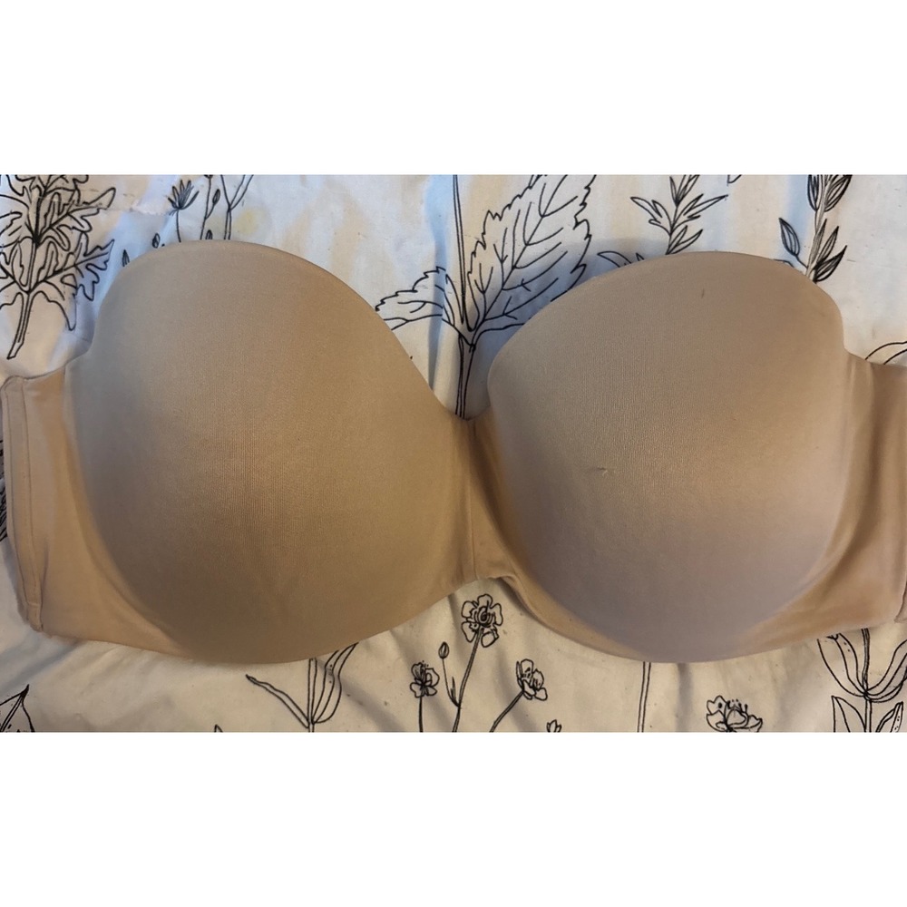 Maidenform Full Figure Beige Strapless Lift Underwire Bra, 40D